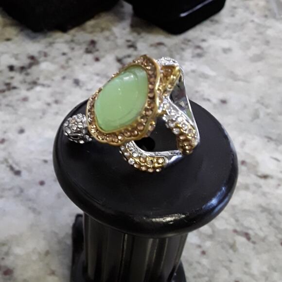 New Turtle Tortoise Rhinestone Cocktail Ring 7, 8, 10 - Picture 3 of 4